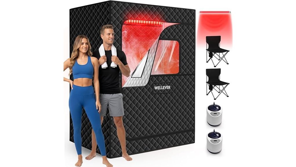 portable infrared sauna with steamers