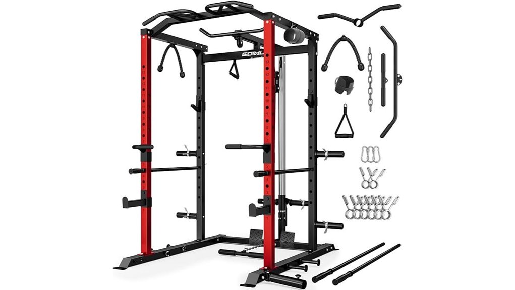 power cage with lat pulldown
