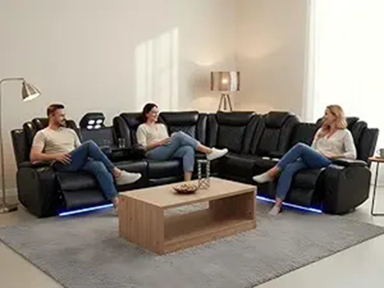 reclining sectional with cupholders