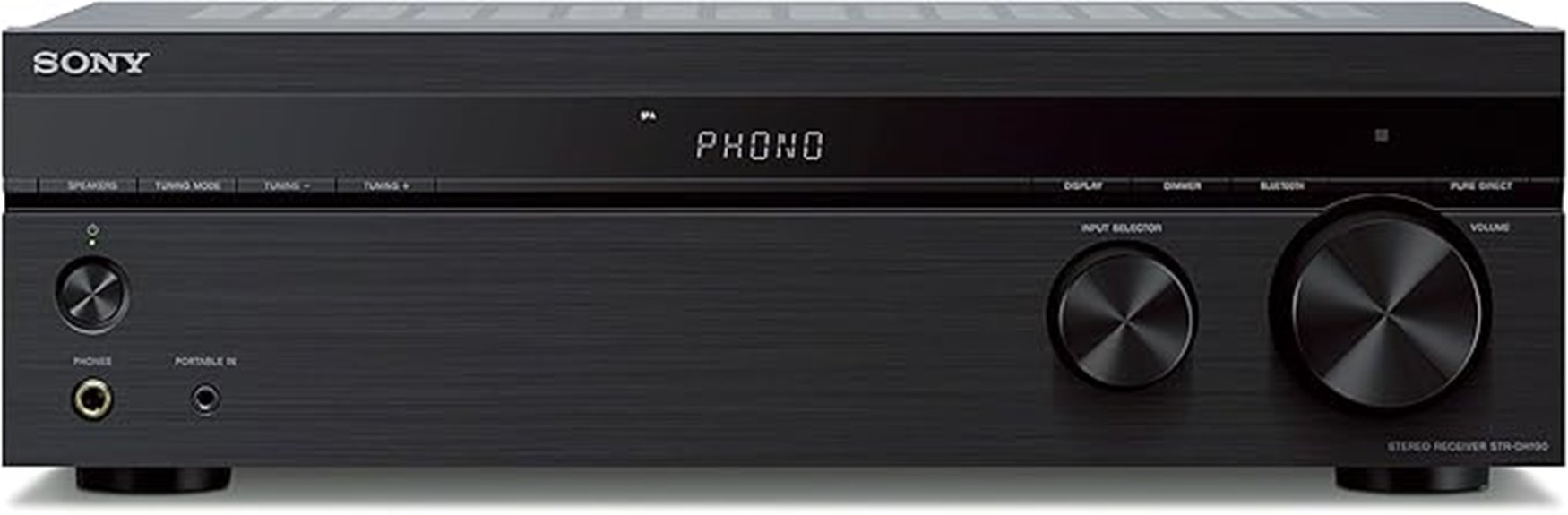 sony stereo receiver black