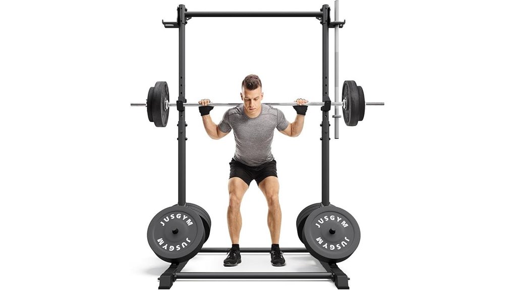 sturdy squat rack with pull up