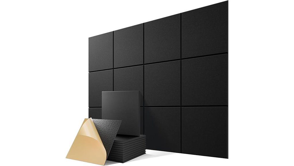 twelve adhesive foam panels