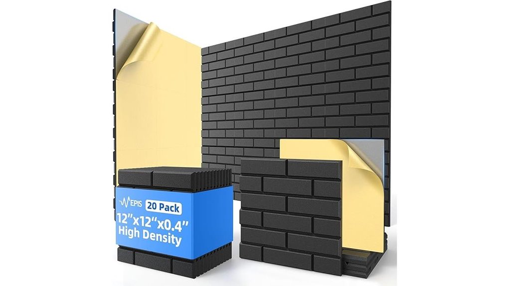 twenty foam panels