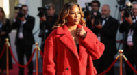 Queen Latifah Bundles Up in a Bold, Oversized Coat on the 2026 BET Awards Red Carpet