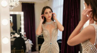 Zendaya Is Goddess-Like in This Sculpted, Beaded, Fantastic Schiaparelli Gown