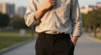 Hold The Basic Button-Downs—*This* Is The Shirt Trend To Wear With Black Trousers Come Fall