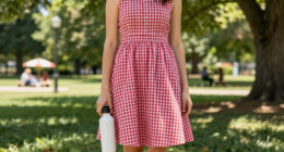Taylor Swift’s Red Gingham Dress Has A Subtle Travis Kelce Easter Egg