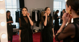 Zoë Kravitz Repeats Sheer Lace At Saint Laurent Show