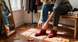 6 Ways To Wear Red Shoes With Jeans, Skirts And Trousers This Autumn